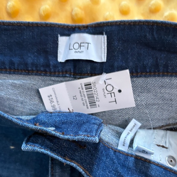 LOFT Dark Blue Jean Shorts - Picture 2 of 5